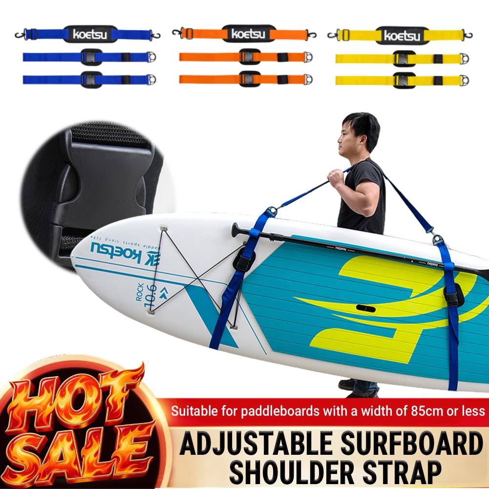 Stand Up Paddle Leash - Adjustable Surfboard Shoulder Strap Carry Sling,