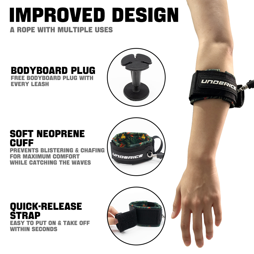 TPU Surfboard Leash Adjustable - Stand Up Paddle Leash 评论和价格