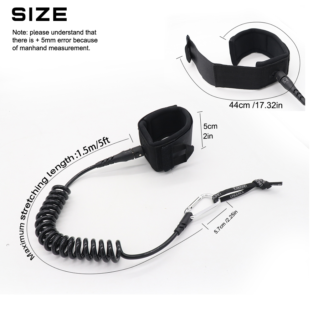 UICE 5FT 5MM Surf Leash Hand R - Stand Up Paddle Leash 评论和价格